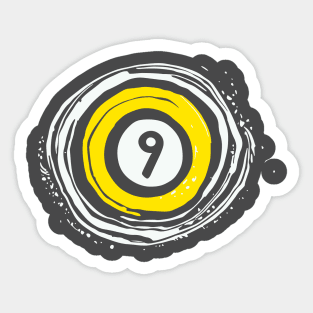 BlackHole 9 Ball Sticker